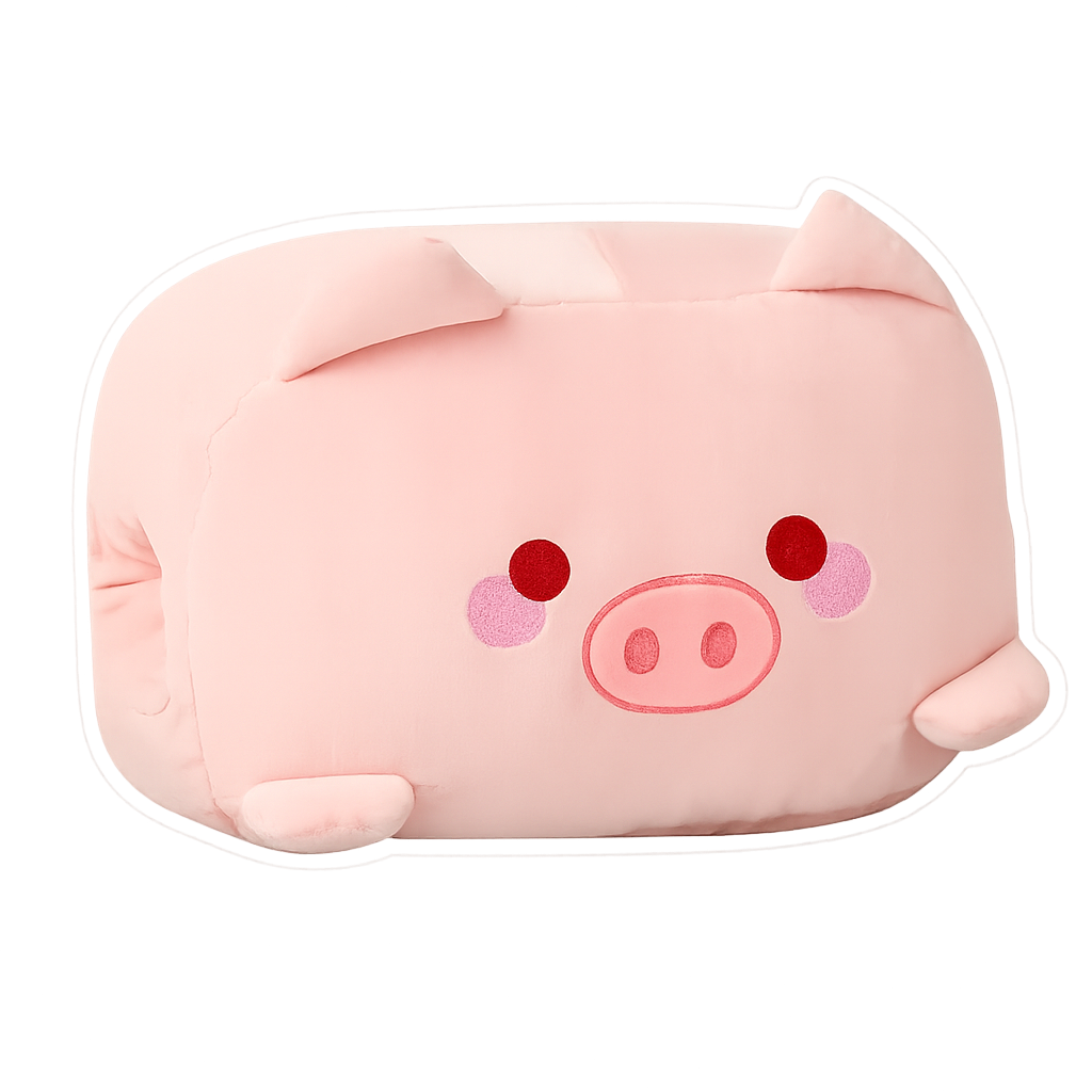 Fluffy-Hugs Pink Pig